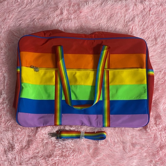 Dolls Kill Bags Dolls Kill Delias Follow The Rainbow Weekender Bag